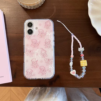 Skorter | Cute puppy pattern iPhone case with charm