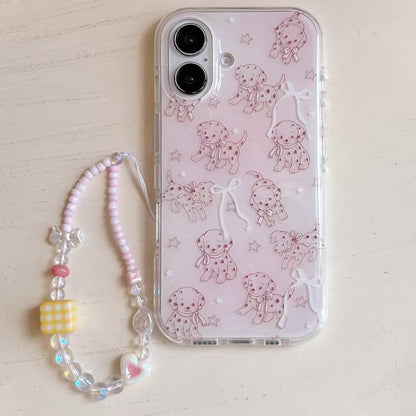 Skorter | Cute puppy pattern iPhone case with charm