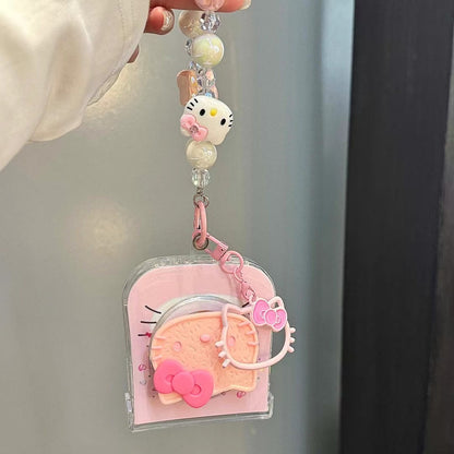 Skorter | Cute Cartoon Pink Samsung Galaxy Z Flip Magsafe Case – Heart Print with Kitty Magsafe Holder