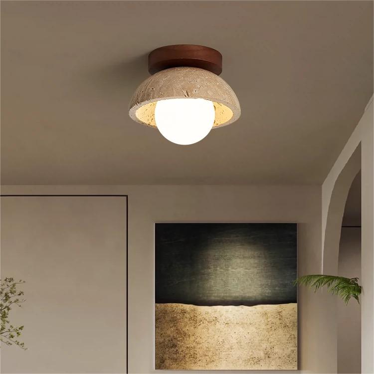 Skorter | Industrial Modern Beige Stone Wall Lamp