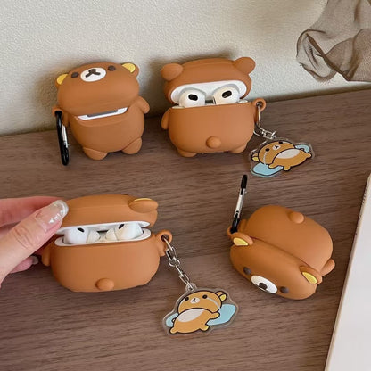 Skorter | Cute Bear 3D Silicone AirPods Case with Keychain