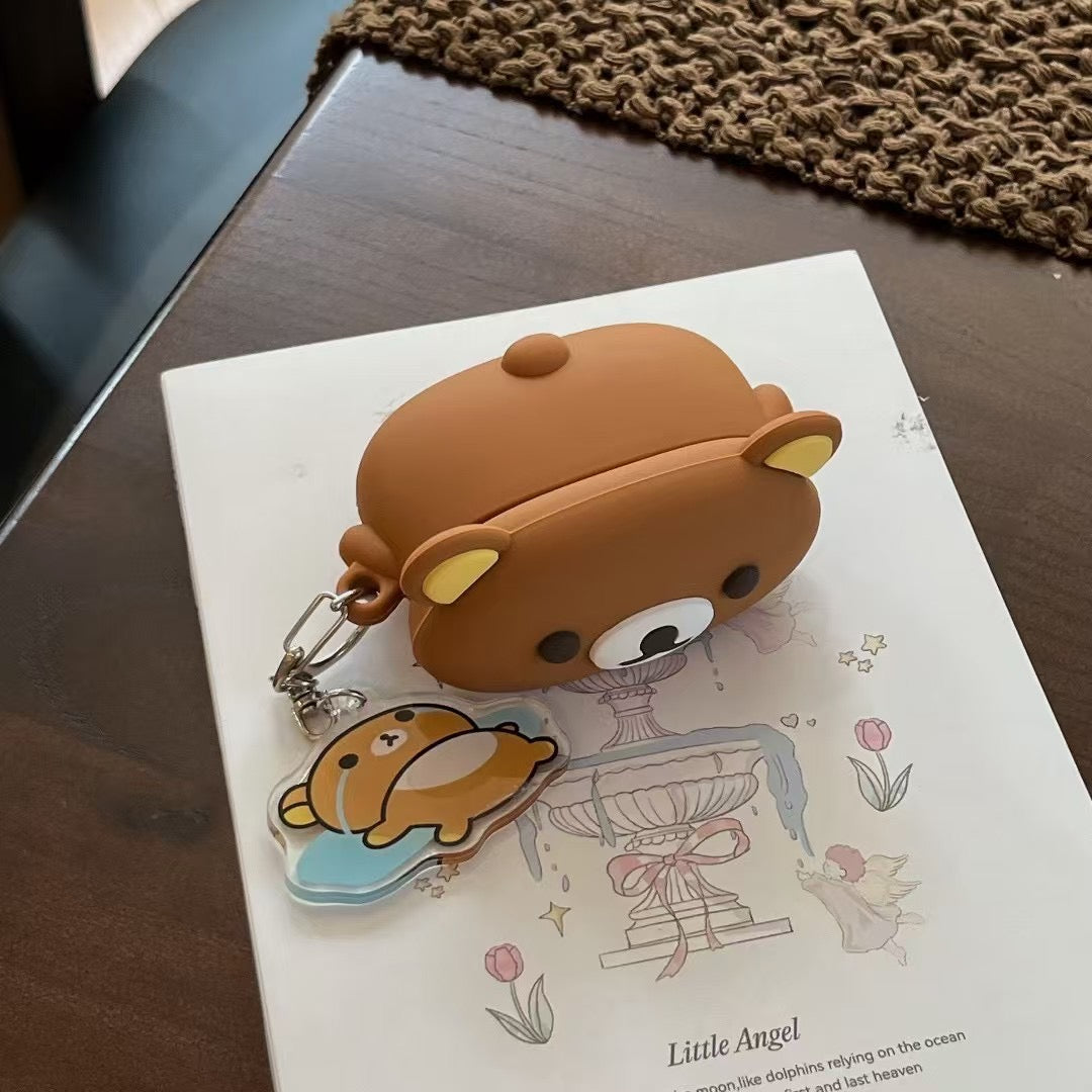 Skorter | Cute Bear 3D Silicone AirPods Case with Keychain