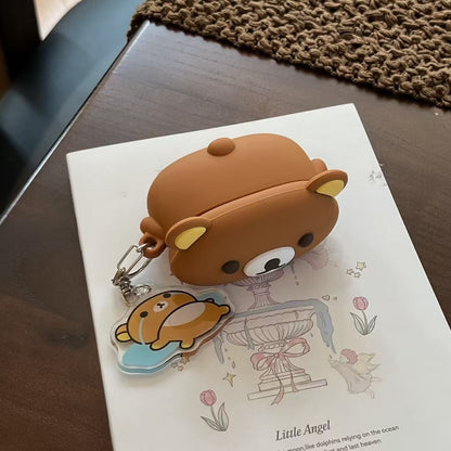 Skorter | Cute Bear 3D Silicone AirPods Case with Keychain