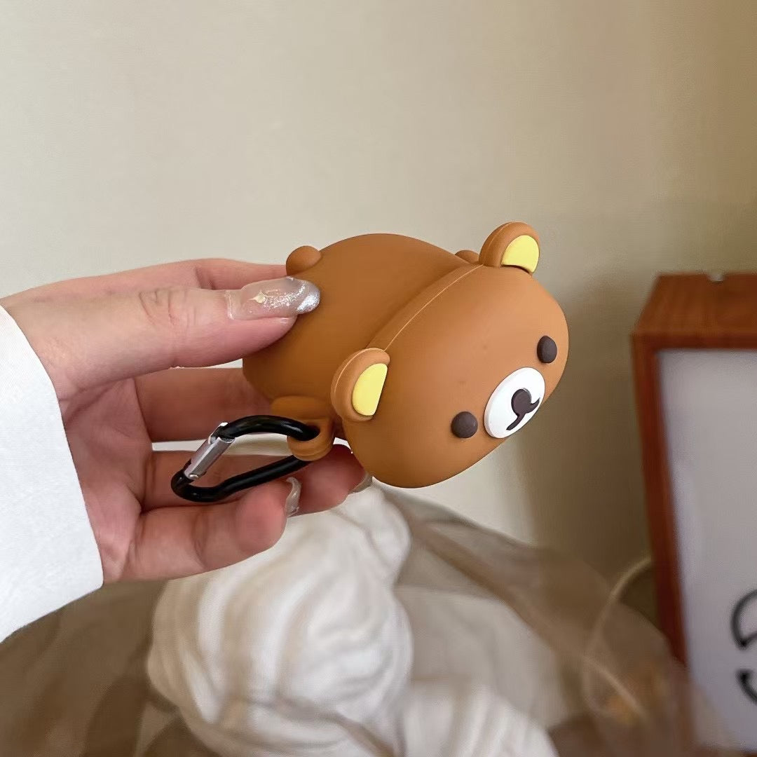 Skorter | Cute Bear 3D Silicone AirPods Case with Keychain