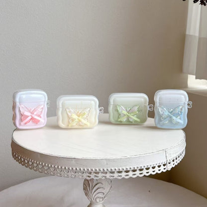 Skorter | Butterfly Charm AirPods Case – Sweet Pearl Cherry Keychain