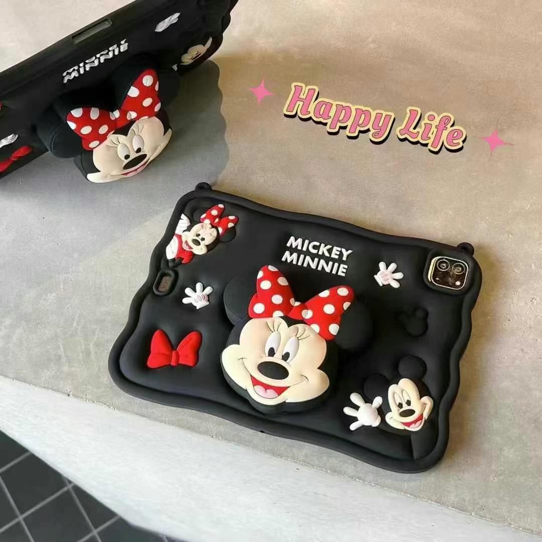 Skorter | 3D Cartoon Silicone iPad Case – Shockproof Cartoon Stand Case with Shoulder Strap