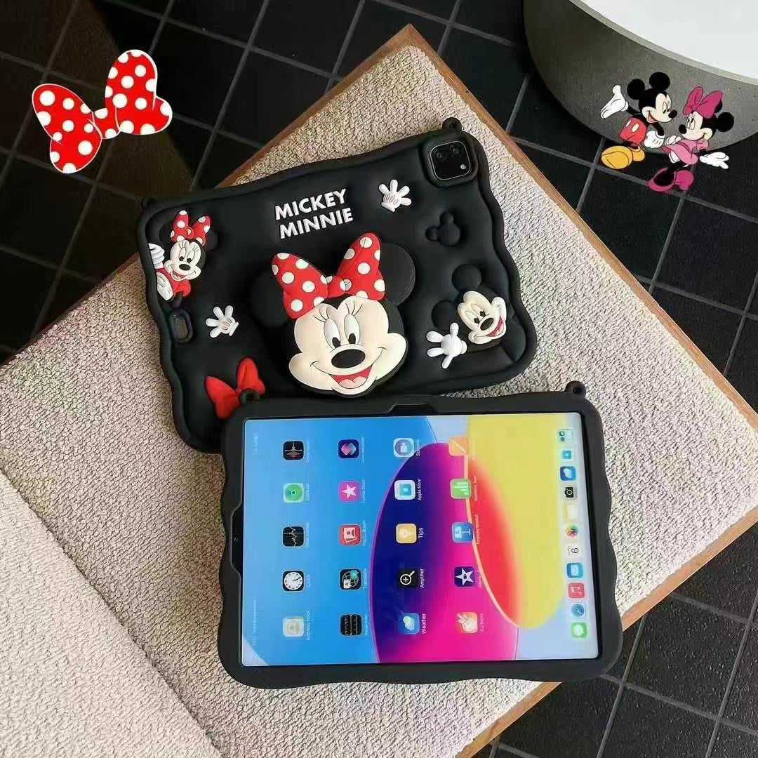 Skorter | 3D Cartoon Silicone iPad Case – Shockproof Cartoon Stand Case with Shoulder Strap