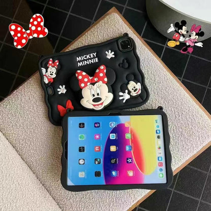 Skorter | 3D Cartoon Silicone iPad Case – Shockproof Cartoon Stand Case with Shoulder Strap