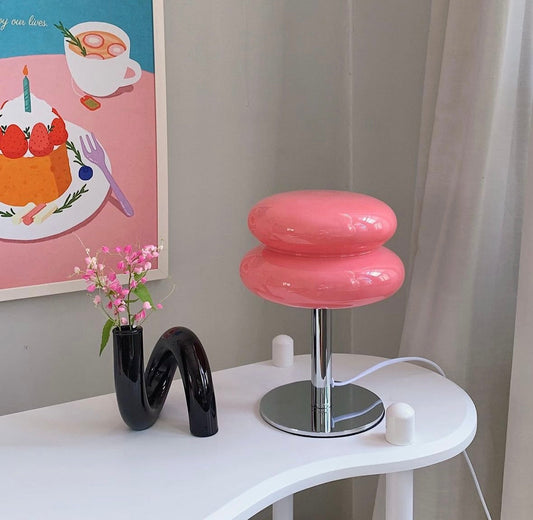 Skorter | Sören - Pink Retro Glass Table Lamp