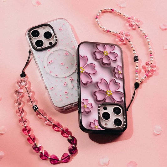 Skorter | Cherry Blossom iPhone Case Collection – 3D Floral Pink Sakura Design & MagSafe Transparent Flower Case