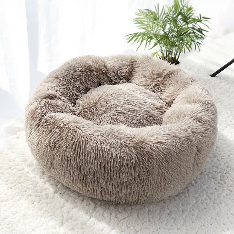 Skorter | Beef Plush Calming Donut Dog Bed for Small to Large Dogs