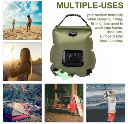 Skorter | ZonFlow Foldable Outdoor Shower Bag – 20L Solar Heating