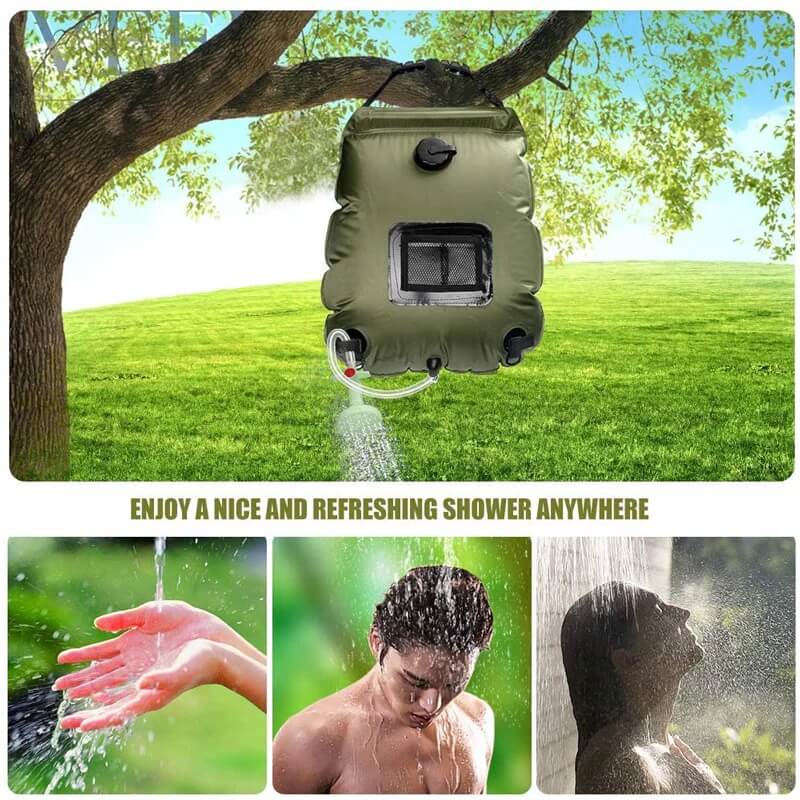 Skorter | ZonFlow Foldable Outdoor Shower Bag – 20L Solar Heating