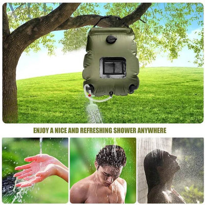 Skorter | ZonFlow Foldable Outdoor Shower Bag – 20L Solar Heating