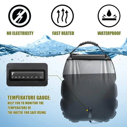 Skorter | ZonFlow Foldable Outdoor Shower Bag – 20L Solar Heating