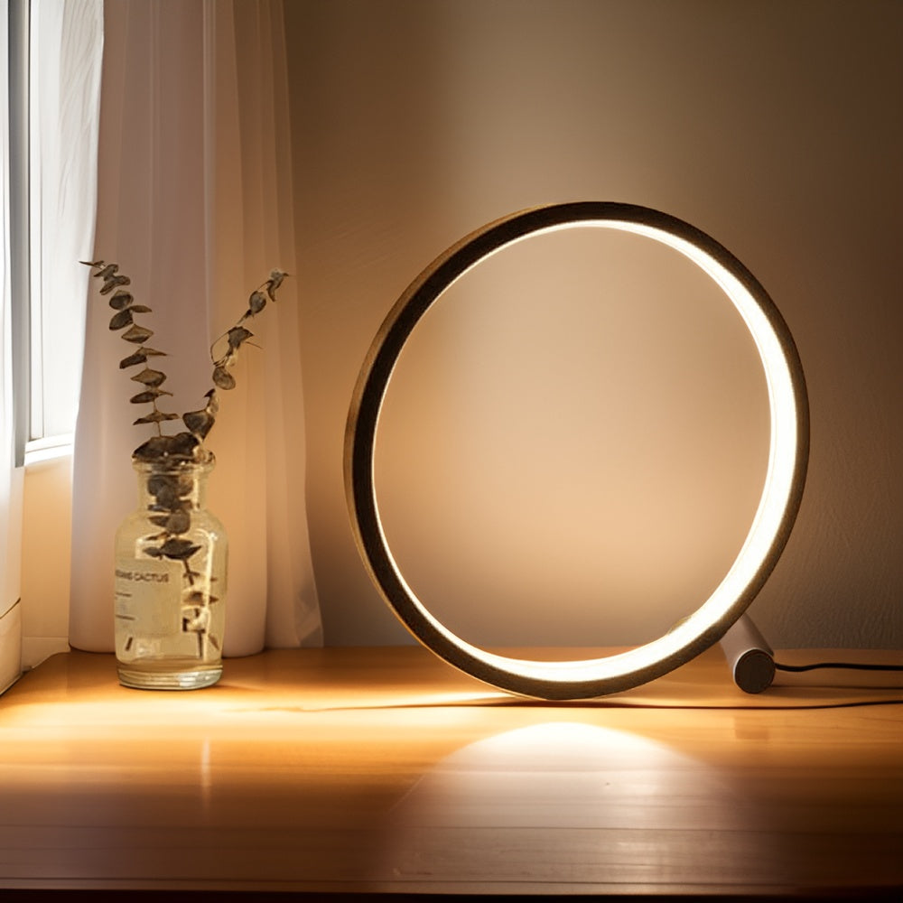 Skorter | Halo Glo Lamp – minimalistic dimmable round LED table lamp