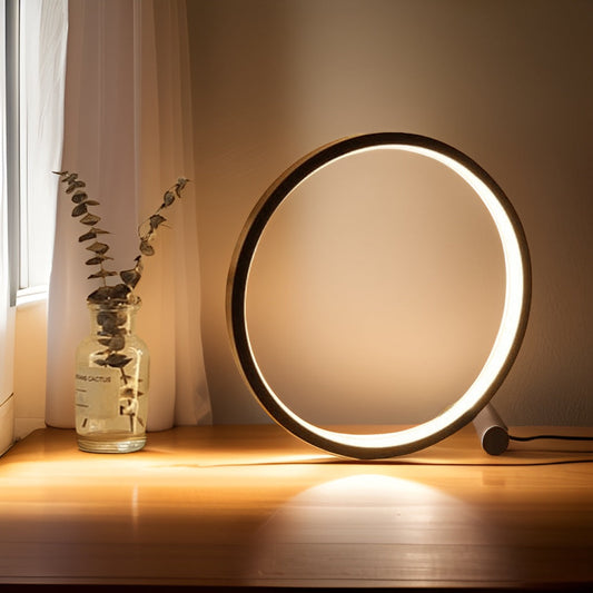 Skorter | Halo Glo Lamp – minimalistic dimmable round LED table lamp