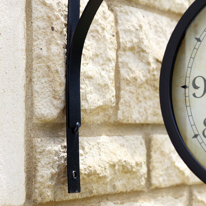 Skorter | Black Double Sided Railway Outdoor Clock