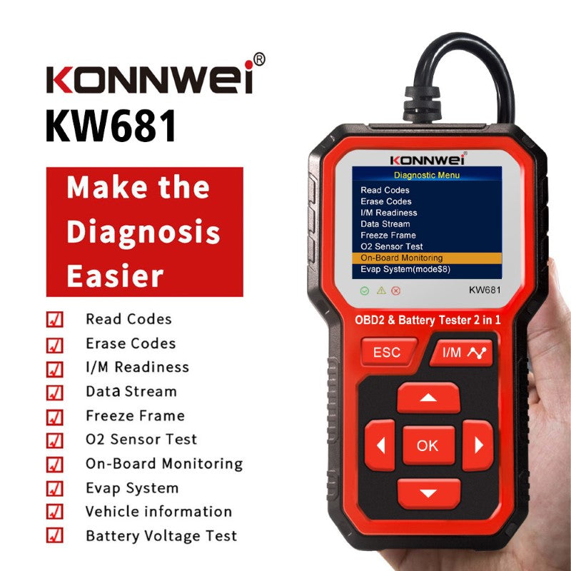 Skorter | KW681 OBD2 Scanner 6V 12V