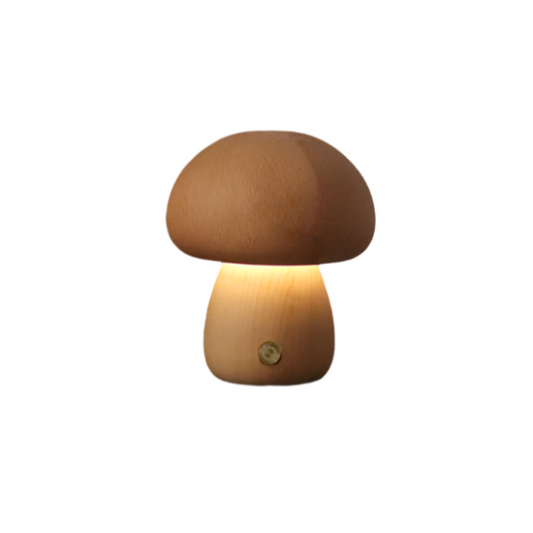 Skorter | table lamp with rechargeable wood and mushroom for a cozy atmosphere