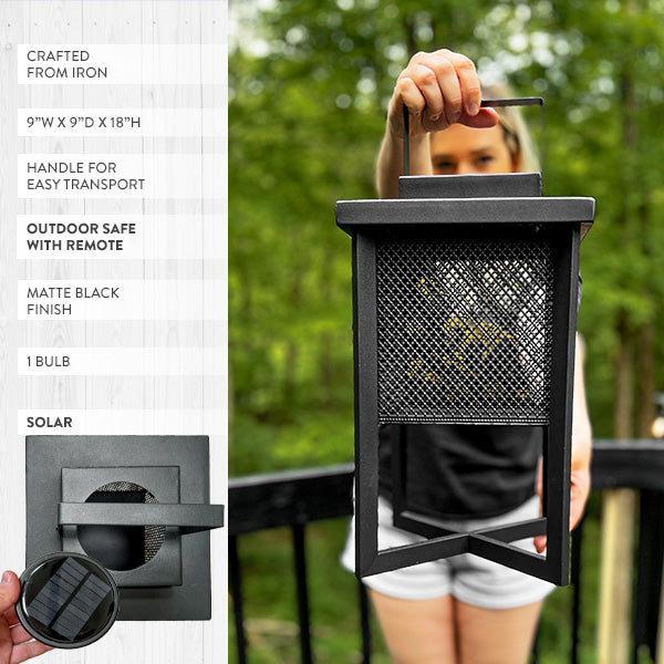 Skorter | Outdoor Solar Metal Lantern