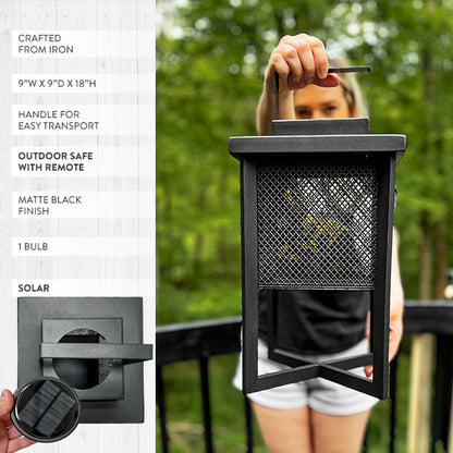 Skorter | Outdoor Solar Metal Lantern