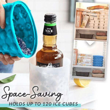 Skorter | 2-in-1 Ice Cube Container & Beverage Cooler for Small Freezers
