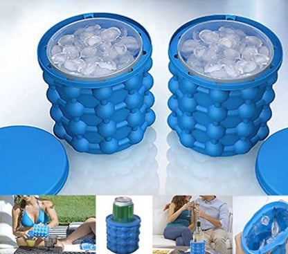Skorter | 2-in-1 Ice Cube Container & Beverage Cooler for Small Freezers