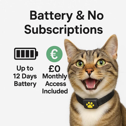 Skorter | #1 Find  GPS Cat Tracker with Real-Time Location, Waterproof Design, and Activity Monitoring for Pet Safety and Tracking