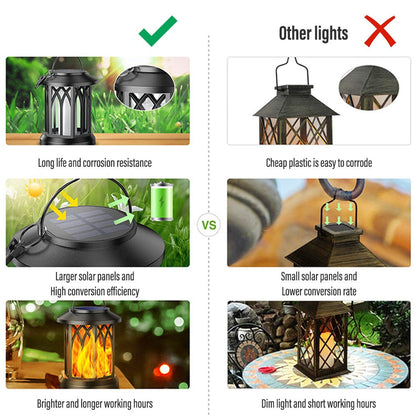 Skorter | FlameGlow™ - Hanging Solar Flame Lantern (2-Pack)