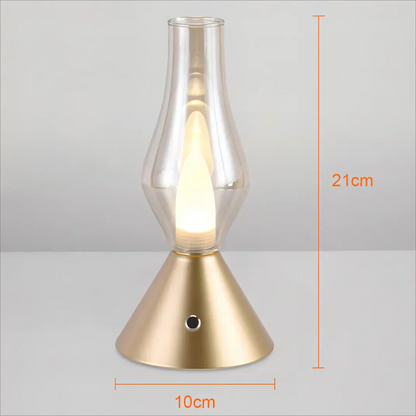 Skorter | RomanticGlow - Glass Table Lamp with Dimmable LED – Stylish Night Lamp