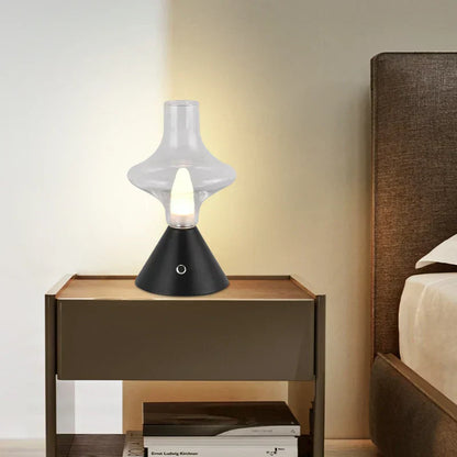 Skorter | RomanticGlow - Glass Table Lamp with Dimmable LED – Stylish Night Lamp