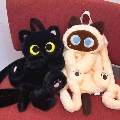 Skorter | Cute Cat Plush Backpack