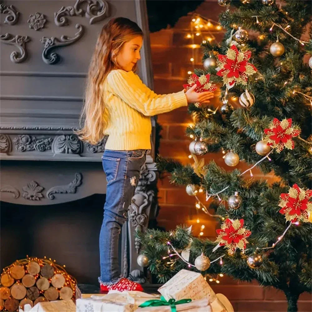 Skorter | Floravine Christmas Flowers – Luxury Artificial Flowers in Red, Pink and Gold for Party Decoration