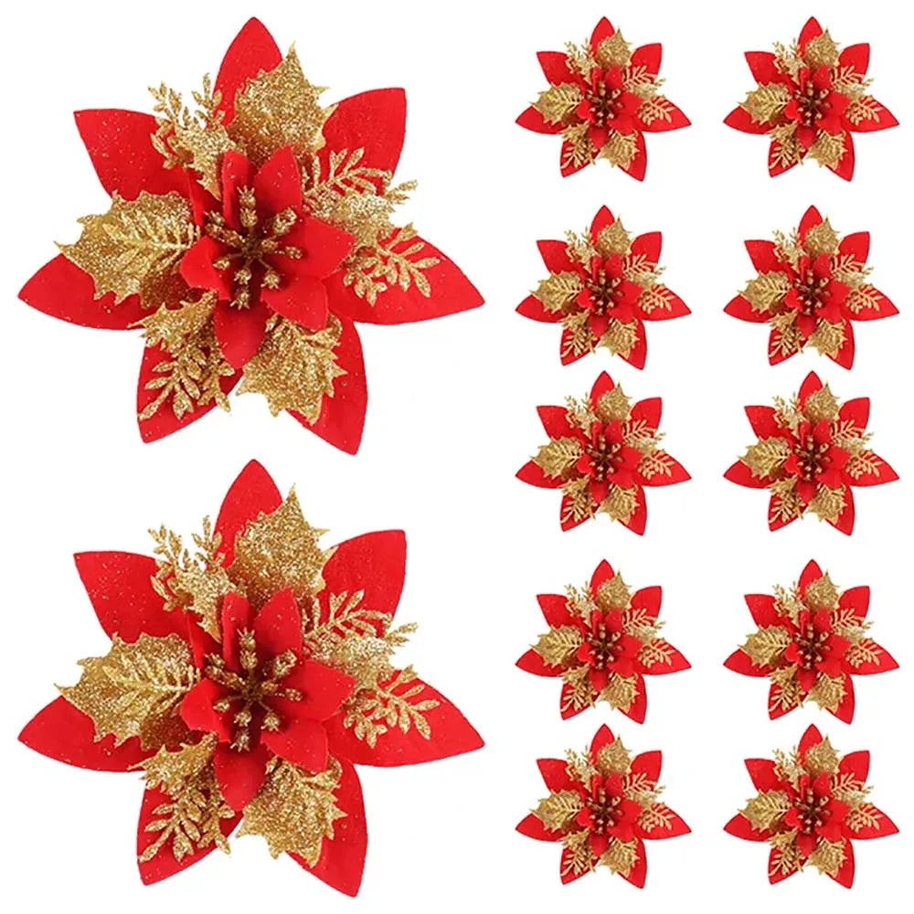 Skorter | Floravine Christmas Flowers – Luxury Artificial Flowers in Red, Pink and Gold for Party Decoration