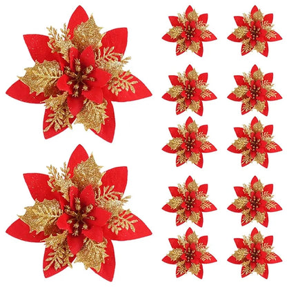 Skorter | Floravine Christmas Flowers – Luxury Artificial Flowers in Red, Pink and Gold for Party Decoration
