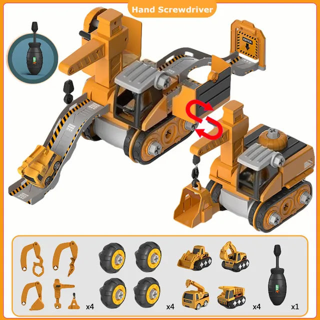 Skorter | Constructo Build & Play Vehicle Set – Educational Construction Toy for Kids (120+ Pieces)