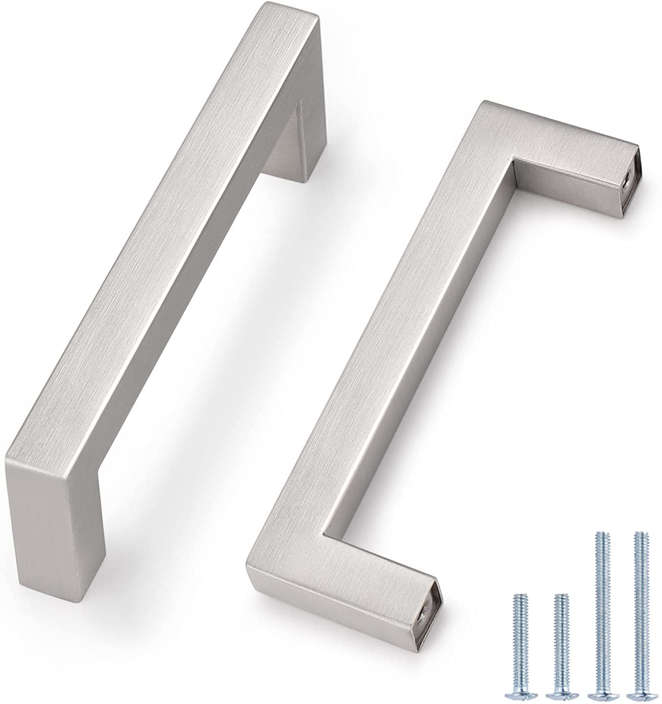 Skorter | Kitchen cabinet pulls brushed nickel stainless steel cabinet handles