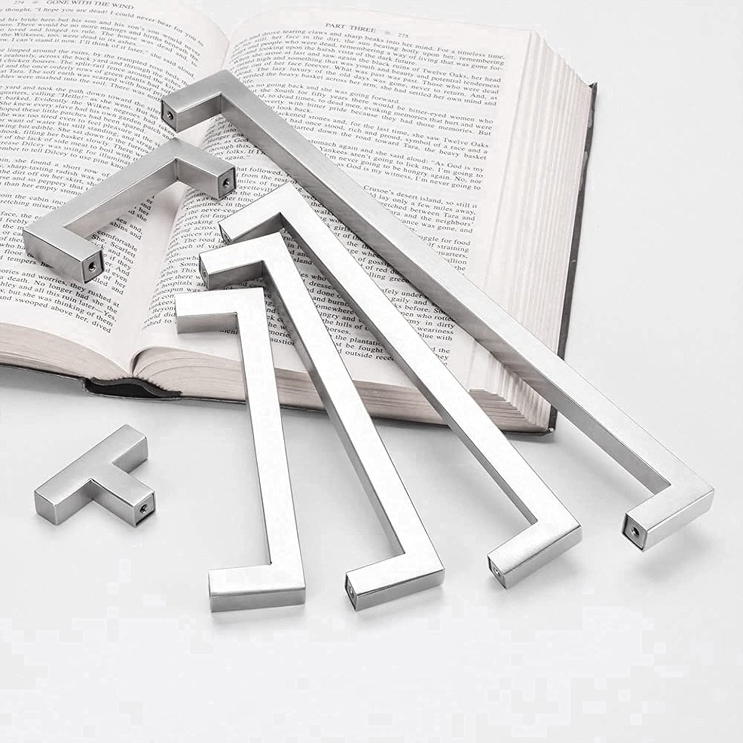 Skorter | Kitchen cabinet pulls brushed nickel stainless steel cabinet handles