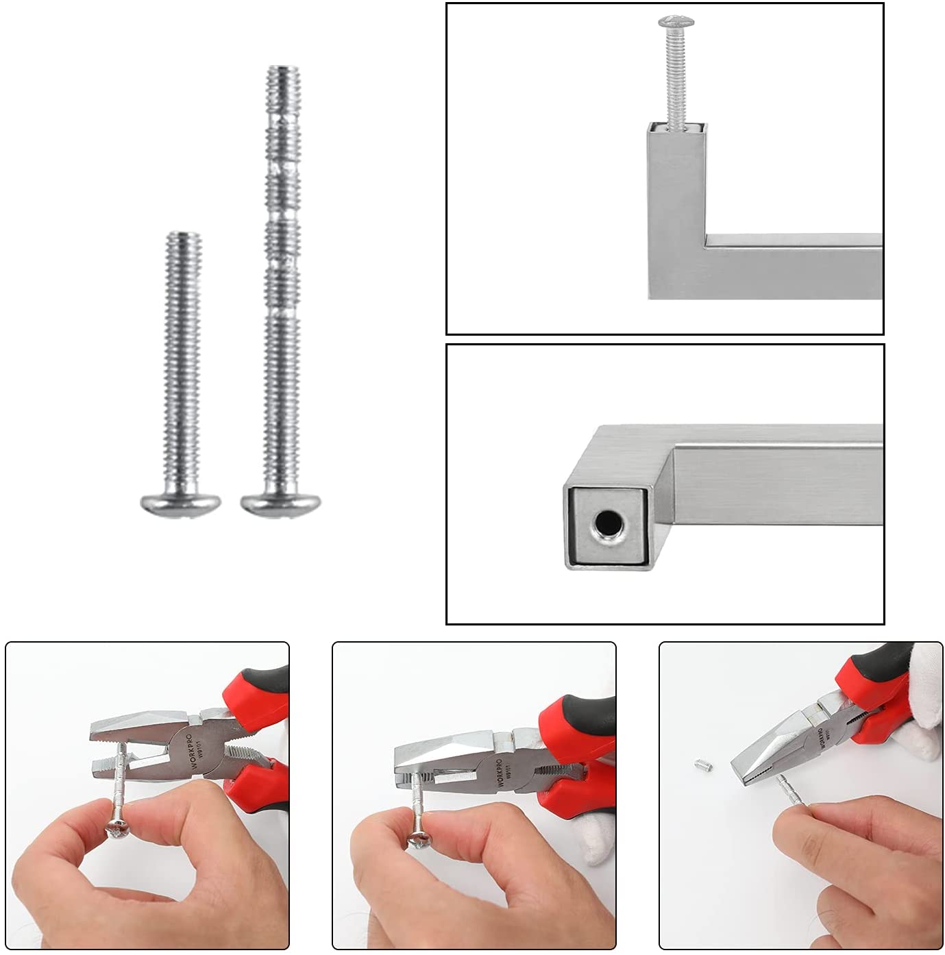 Skorter | Kitchen cabinet pulls brushed nickel stainless steel cabinet handles