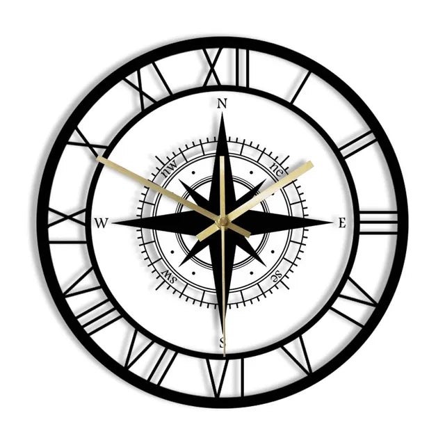 Skorter | DirectionalChart - Nautical Compass Wall Clock