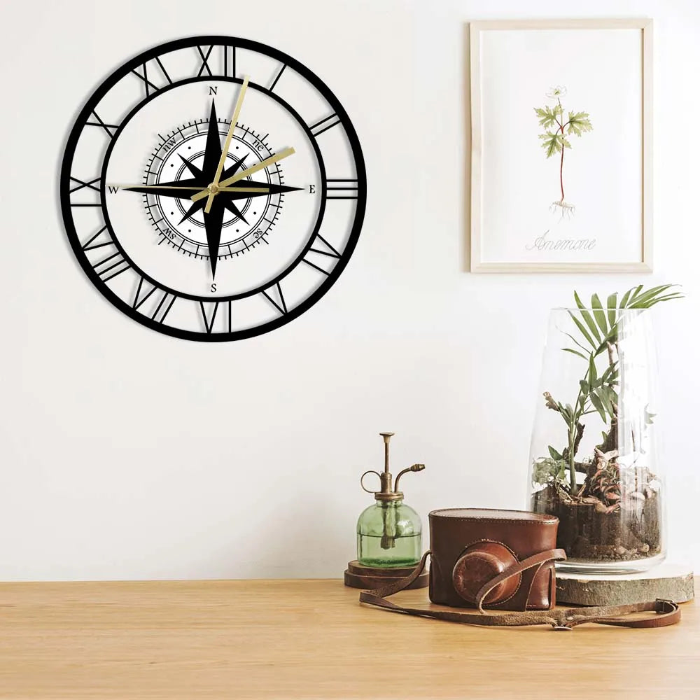 Skorter | Nautical Compass Wall Clock