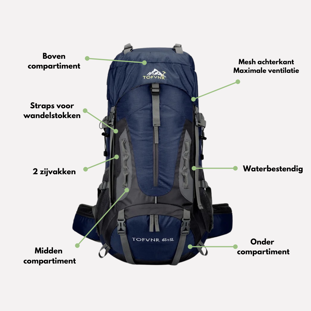 Skorter | 60L Waterproof Backpack – Spacious and Durable Bag for Outdoor Adventures