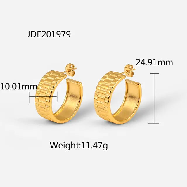 Skorter | 18K gold-plated hoops