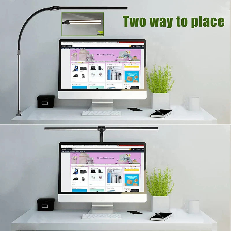Skorter | DeskLight - Modern Dual-Head LED Desk Lamp, Stylish Office Lighting