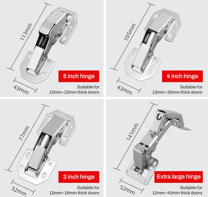 Skorter | Cabinet Hinges - Easy Installation of Bridge-Shaped Door Hinges