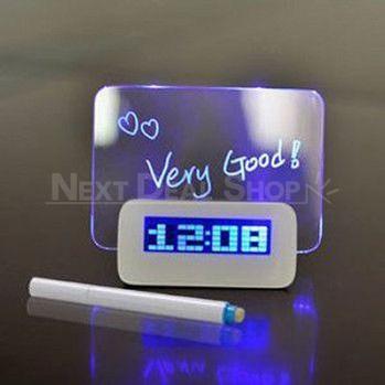 Skorter | LED Message Board (w/ Marker) Digital Alarm Clock