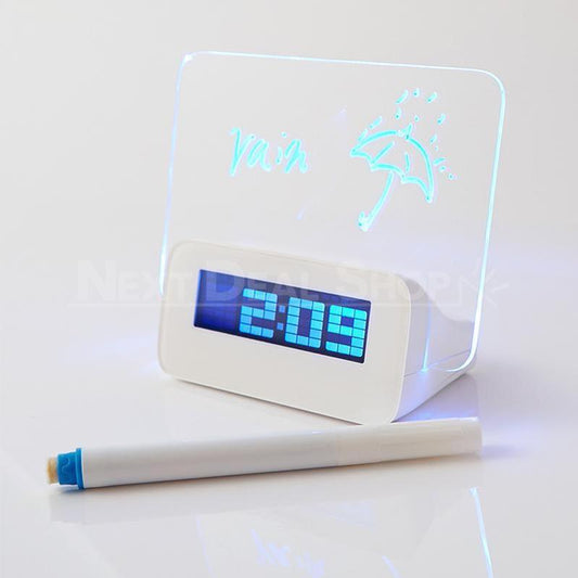 Skorter | LED Message Board (w/ Marker) Digital Alarm Clock