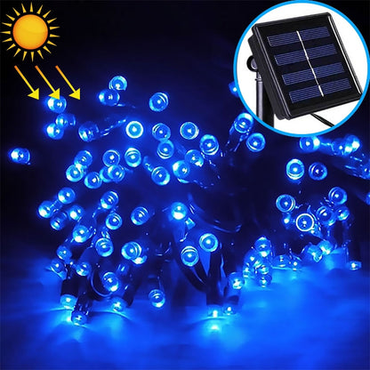 Skorter | 200 LEDs Outdoor Waterproof Christmas Festival Decoration Solar Lamps String Lights, Length: 22m (Blue)
