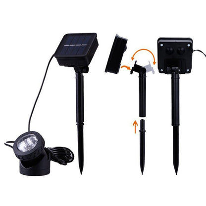 Skorter | Two Heads LED Outdoor Waterproof Solar Underwater Spotlight Floodlight